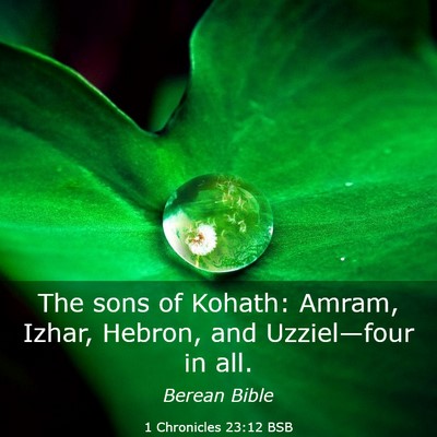 Picture 03 - 1 Chronicles 23:12 BSB - The sons of Kohath: Amram, Izhar, Hebron, and - Bible Verse Picture
