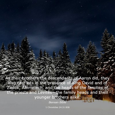 Picture 03 - 1 Chronicles 24:31 BSB - As their brothers the descendants of Aaron did, - Bible Verse Picture