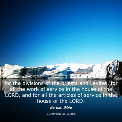 Picture 03 - 1 Chronicles 28:13 BSB - for the divisions of the priests and Levites, for - Bible Verse Picture