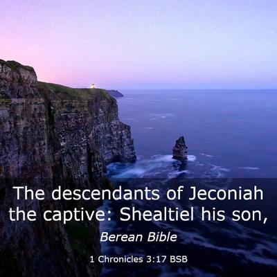Picture 03 - 1 Chronicles 3:17 BSB - The descendants of Jeconiah the captive: - Bible Verse Picture