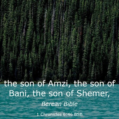 Picture 03 - 1 Chronicles 6:46 BSB - the son of Amzi, the son of Bani, the son of - Bible Verse Picture
