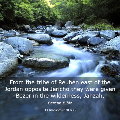 Picture 03 - 1 Chronicles 6:78 BSB - From the tribe of Reuben east of the Jordan - Bible Verse Picture