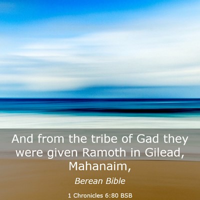 Picture 03 - 1 Chronicles 6:80 BSB - And from the tribe of Gad they were given Ramoth - Bible Verse Picture