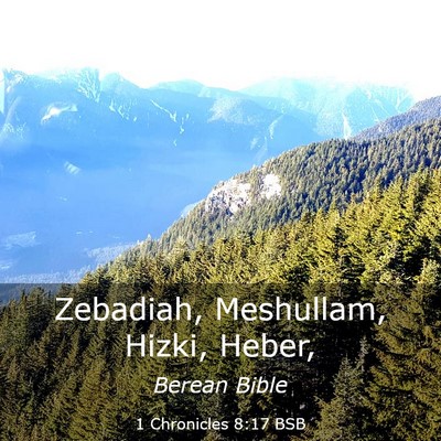 Picture 03 - 1 Chronicles 8:17 BSB - Zebadiah, Meshullam, Hizki, - Bible Verse Picture