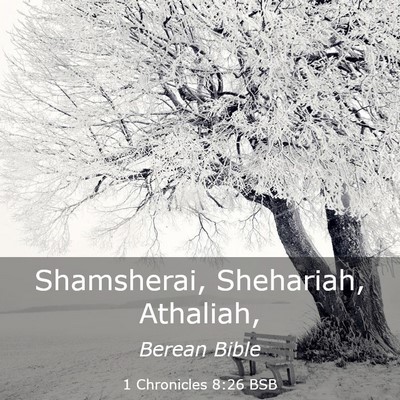 Picture 03 - 1 Chronicles 8:26 BSB - Shamsherai, Shehariah, - Bible Verse Picture