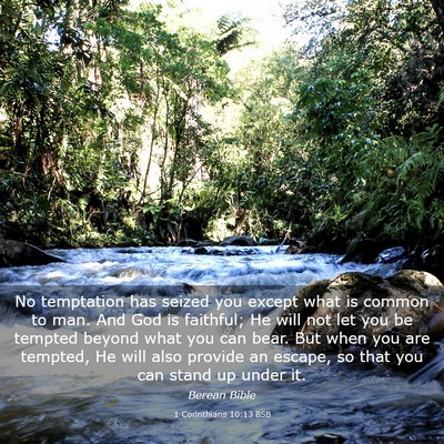 Picture 03 - 1 Corinthians 10:13 BSB - No temptation has seized you except what is - Bible Verse Picture