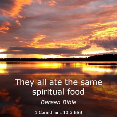 Picture 03 - 1 Corinthians 10:3 BSB - They all ate the same spiritual - Bible Verse Picture