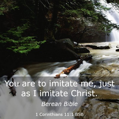 Picture 03 - 1 Corinthians 11:1 BSB - You are to imitate me, just as I imitate - Bible Verse Picture