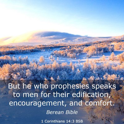 Picture 03 - 1 Corinthians 14:3 BSB - But he who prophesies speaks to men for their - Bible Verse Picture