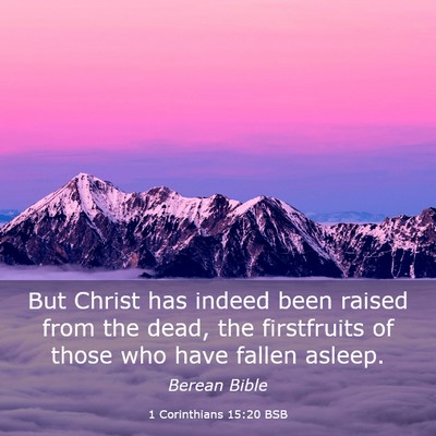 Picture 03 - 1 Corinthians 15:20 BSB - But Christ has indeed been raised from the dead, - Bible Verse Picture