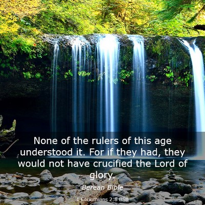 Picture 03 - 1 Corinthians 2:8 BSB - None of the rulers of this age understood it. For - Bible Verse Picture