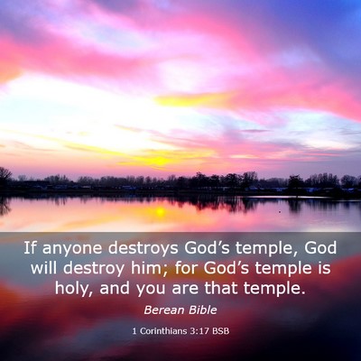 Picture 03 - 1 Corinthians 3:17 BSB - If anyone destroys God’s temple, God will - Bible Verse Picture