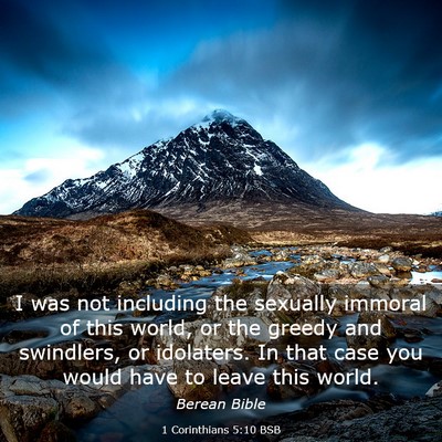 Picture 03 - 1 Corinthians 5:10 BSB - I was not including the sexually immoral of this - Bible Verse Picture