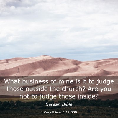 Picture 03 - 1 Corinthians 5:12 BSB - What business of mine is it to judge those - Bible Verse Picture