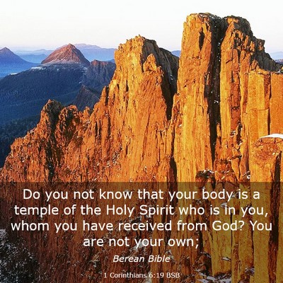 Picture 03 - 1 Corinthians 6:19 BSB - Do you not know that your body is a temple of the - Bible Verse Picture