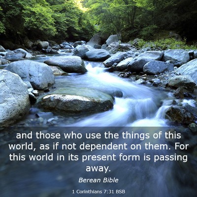 Picture 03 - 1 Corinthians 7:31 BSB - and those who use the things of this world, as if - Bible Verse Picture
