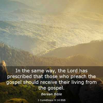 Picture 03 - 1 Corinthians 9:14 BSB - In the same way, the Lord has prescribed that - Bible Verse Picture