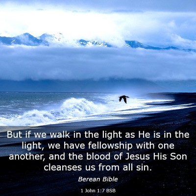 Picture 03 - 1 John 1:7 BSB - But if we walk in the light as He is in the - Bible Verse Picture