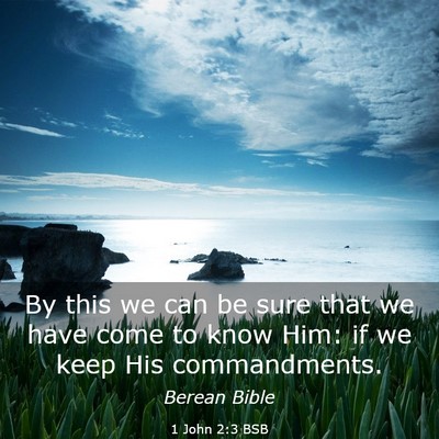 Picture 03 - 1 John 2:3 BSB - By this we can be sure that we have come to know - Bible Verse Picture
