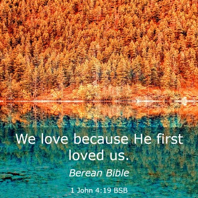 Picture 03 - 1 John 4:19 BSB - We love because He first loved - Bible Verse Picture