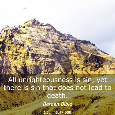 Picture 03 - 1 John 5:17 BSB - All unrighteousness is sin, yet there is sin that - Bible Verse Picture