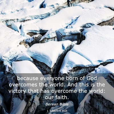 Picture 03 - 1 John 5:4 BSB - because everyone born of God overcomes the world. - Bible Verse Picture