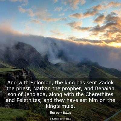 Picture 03 - 1 Kings 1:44 BSB - And with Solomon, the king has sent Zadok the - Bible Verse Picture