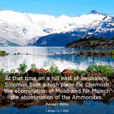 Picture 03 - 1 Kings 11:7 BSB - At that time on a hill east of Jerusalem, Solomon - Bible Verse Picture