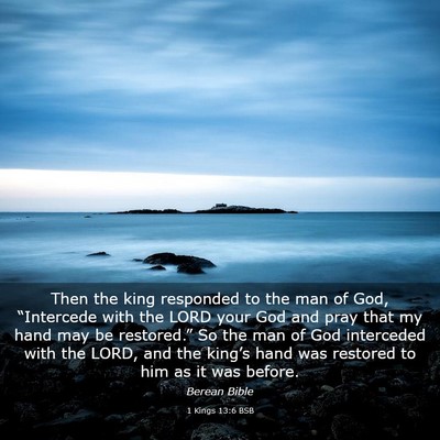 Picture 03 - 1 Kings 13:6 BSB - Then the king responded to the man of God, - Bible Verse Picture