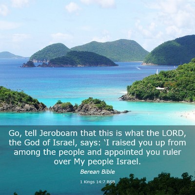 Picture 03 - 1 Kings 14:7 BSB - Go, tell Jeroboam that this is what the LORD, the - Bible Verse Picture