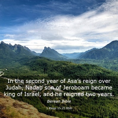 Picture 03 - 1 Kings 15:25 BSB - In the second year of Asa’s reign over Judah, - Bible Verse Picture