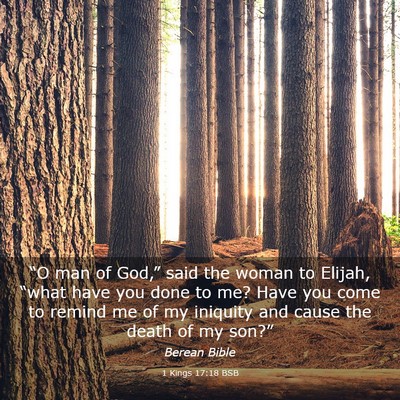 Picture 03 - 1 Kings 17:18 BSB - “O man of God,” said the woman to Elijah, - Bible Verse Picture