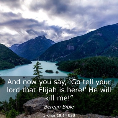 Picture 03 - 1 Kings 18:14 BSB - And now you say, ‘Go tell your lord that Elijah - Bible Verse Picture
