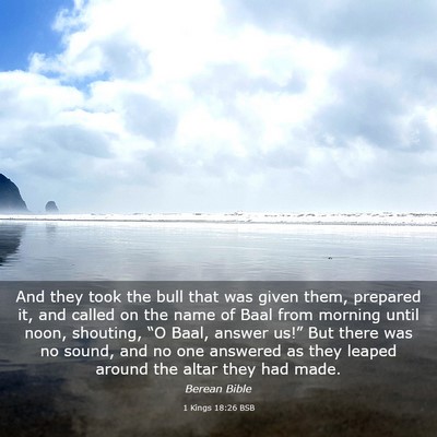 Picture 03 - 1 Kings 18:26 BSB - And they took the bull that was given them, - Bible Verse Picture