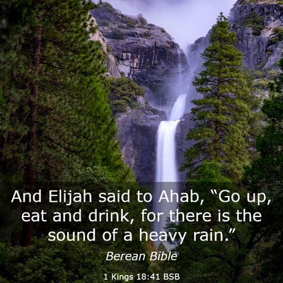 Picture 03 - 1 Kings 18:41 BSB - And Elijah said to Ahab, “Go up, eat and drink, - Bible Verse Picture