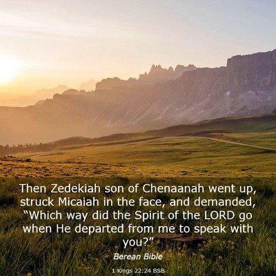 Picture 03 - 1 Kings 22:24 BSB - Then Zedekiah son of Chenaanah went up, struck - Bible Verse Picture