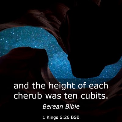 Picture 03 - 1 Kings 6:26 BSB - and the height of each cherub was ten - Bible Verse Picture