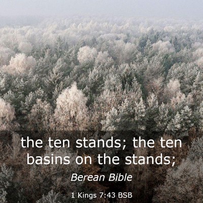 Picture 03 - 1 Kings 7:43 BSB - the ten stands; the ten basins on the - Bible Verse Picture