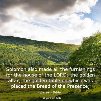 Picture 03 - 1 Kings 7:48 BSB - Solomon also made all the furnishings for the - Bible Verse Picture