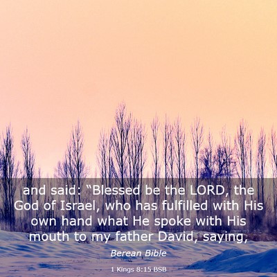 Picture 03 - 1 Kings 8:15 BSB - and said: “Blessed be the LORD, the God of - Bible Verse Picture