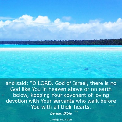 Picture 03 - 1 Kings 8:23 BSB - and said: “O LORD, God of Israel, there is no - Bible Verse Picture