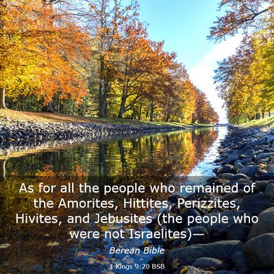 Picture 03 - 1 Kings 9:20 BSB - As for all the people who remained of the - Bible Verse Picture