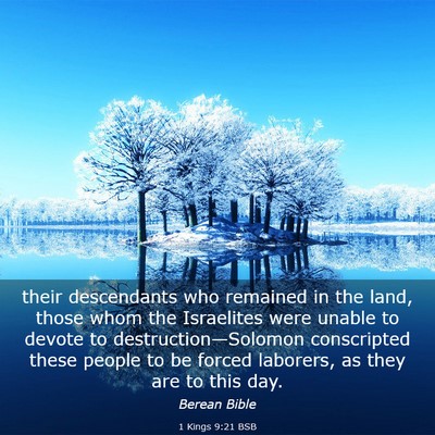 Picture 03 - 1 Kings 9:21 BSB - their descendants who remained in the land, those - Bible Verse Picture