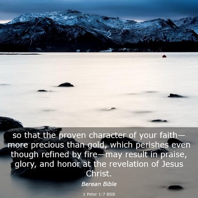 Picture 03 - 1 Peter 1:7 BSB - so that the proven character of your faith—more - Bible Verse Picture