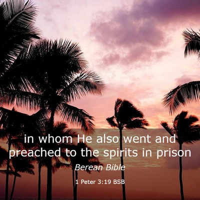Picture 03 - 1 Peter 3:19 BSB - in whom He also went and preached to the spirits - Bible Verse Picture