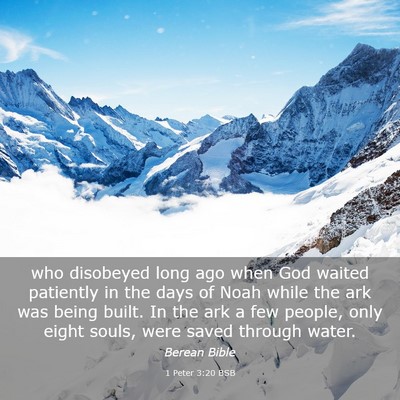 Picture 03 - 1 Peter 3:20 BSB - who disobeyed long ago when God waited patiently - Bible Verse Picture