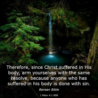 Picture 03 - 1 Peter 4:1 BSB - Therefore, since Christ suffered in His body, arm - Bible Verse Picture