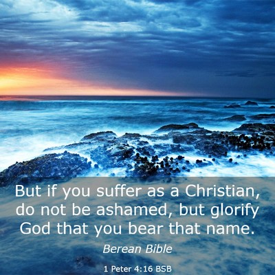Picture 03 - 1 Peter 4:16 BSB - But if you suffer as a Christian, do not be - Bible Verse Picture
