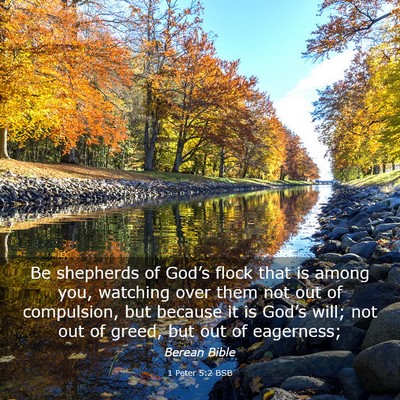 Picture 03 - 1 Peter 5:2 BSB - Be shepherds of God’s flock that is among you, - Bible Verse Picture