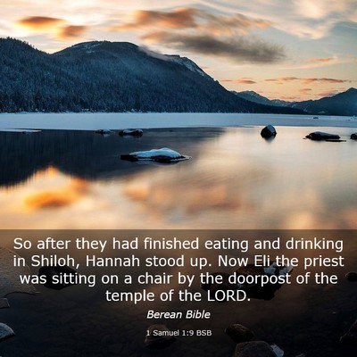 Picture 03 - 1 Samuel 1:9 BSB - So after they had finished eating and drinking in - Bible Verse Picture